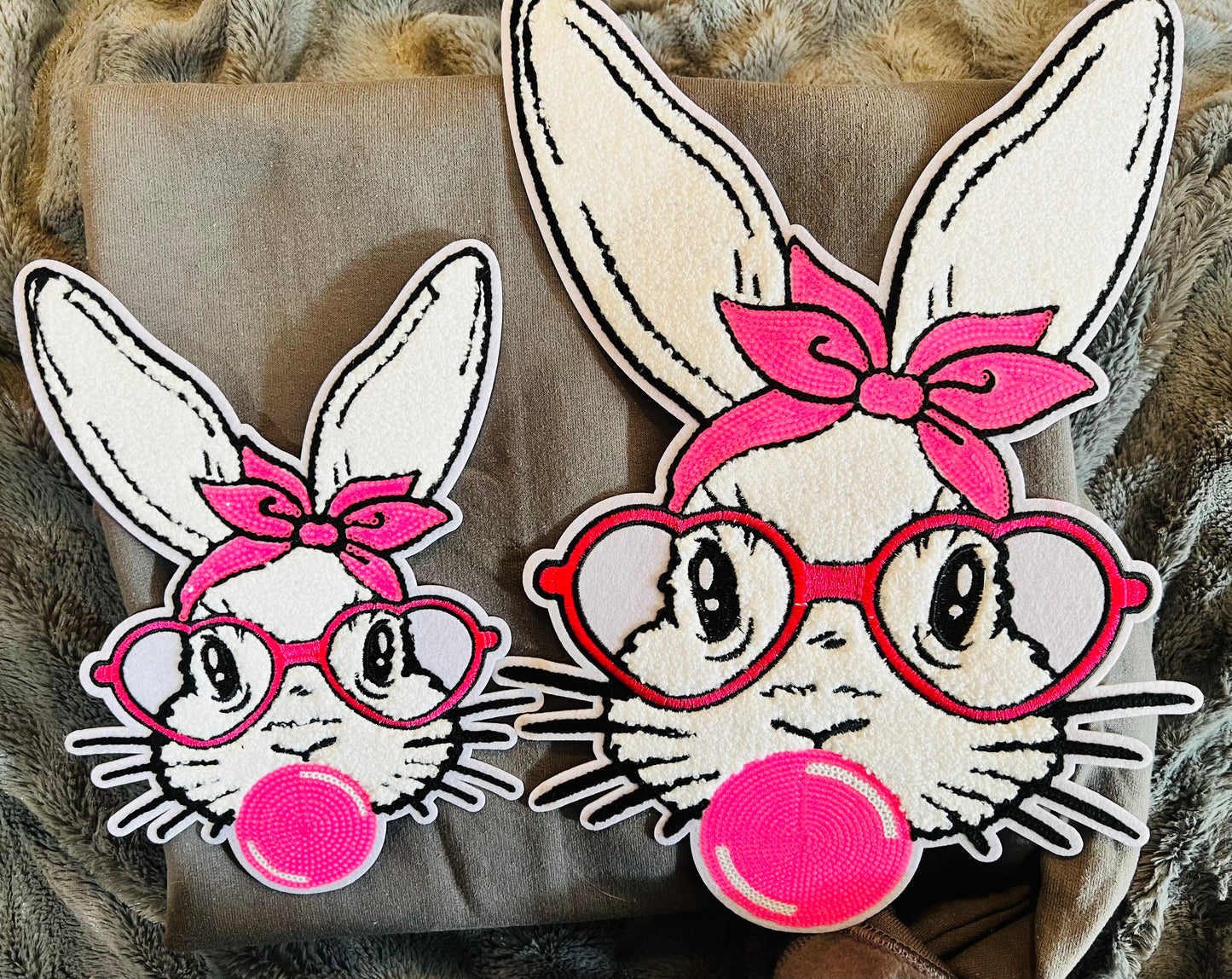 Mini Chenille and Sequin Bunny