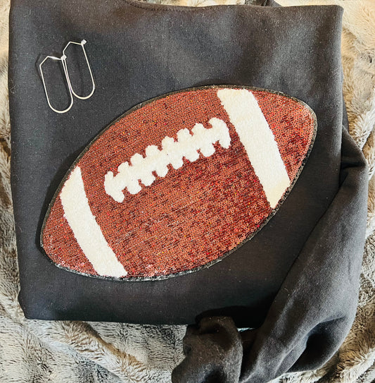 Football chenille and Sequin Patch