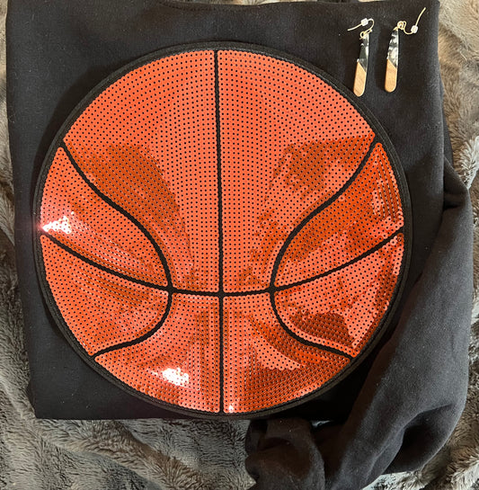 Basketball Sequin Patch