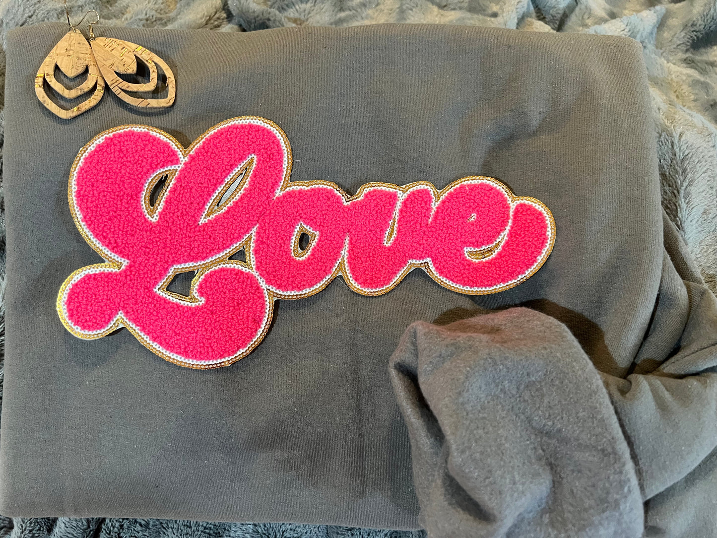 Pink Love Chenille Patch