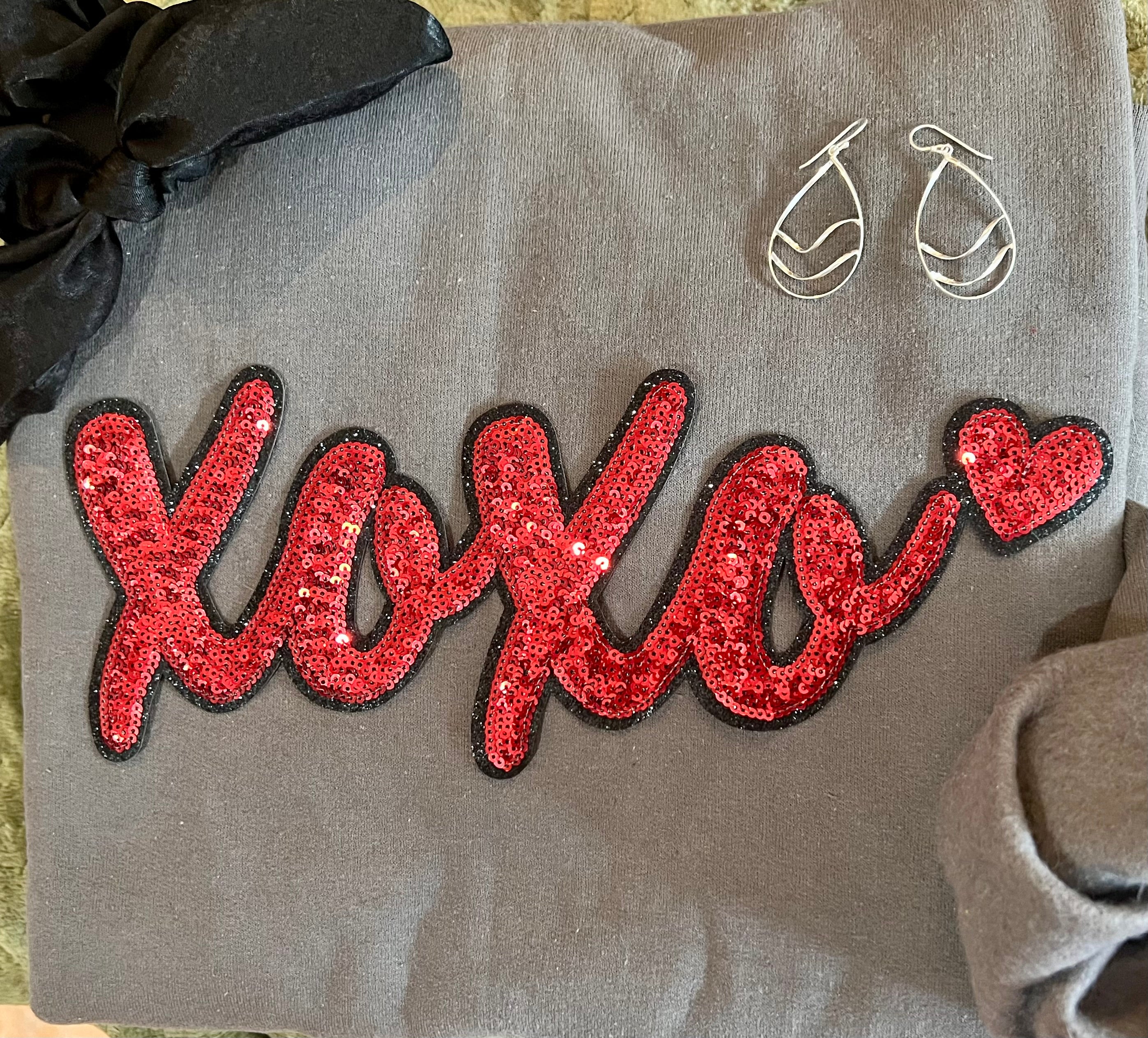 RED XOXO Sequin