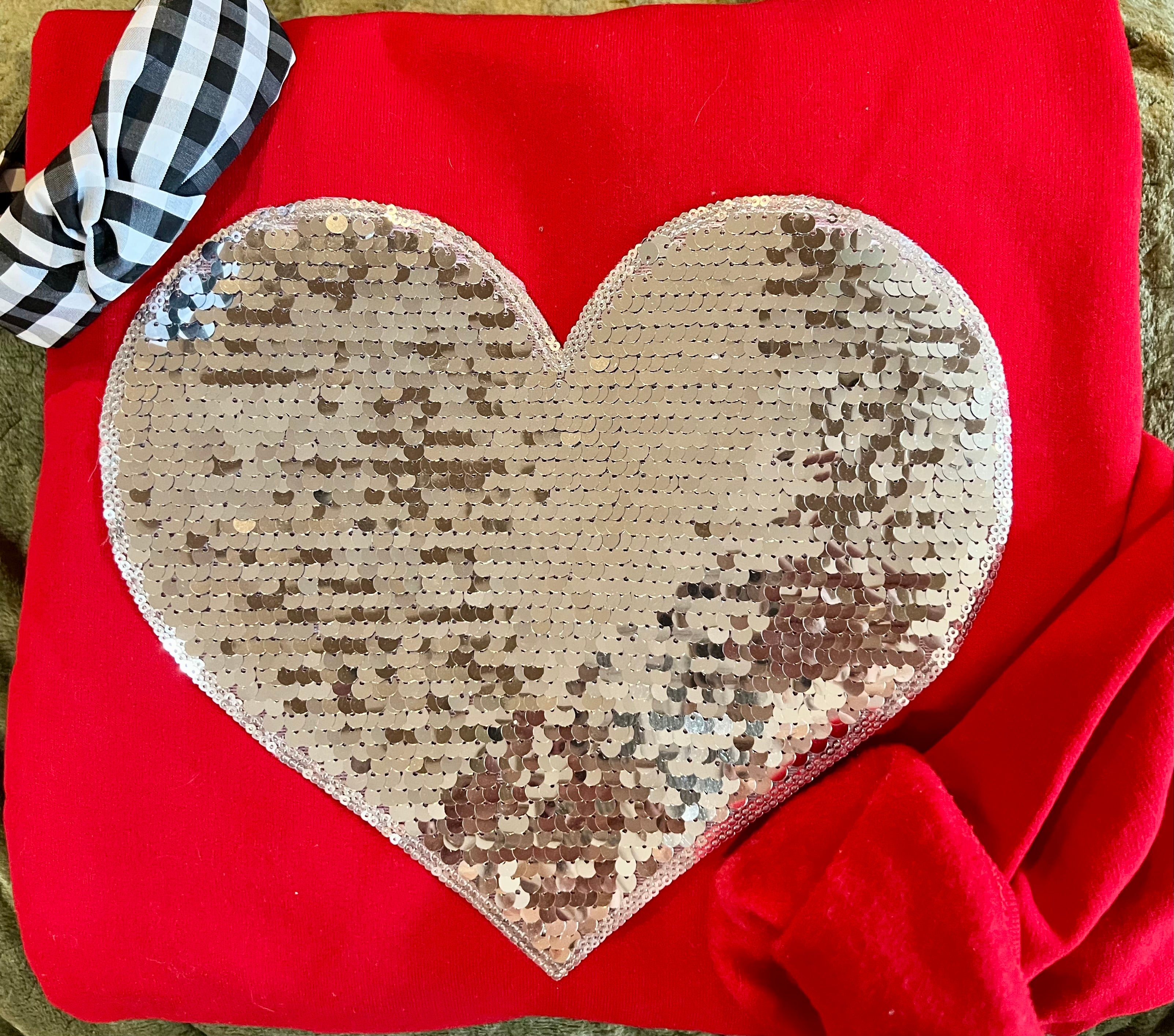 Silver Heart- Sequins