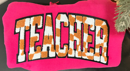 Teacher chenille patch