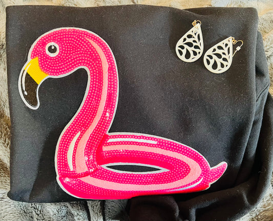 Flamingo Floaty Sequin Patch