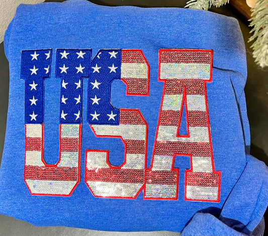 USA sequin patch