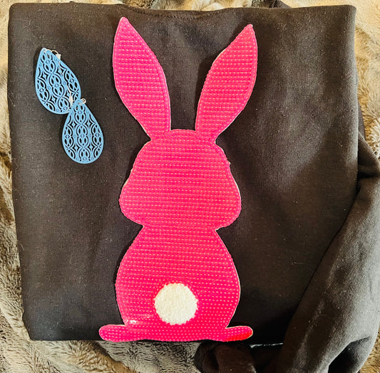 Hot Pink Sequin Bunny