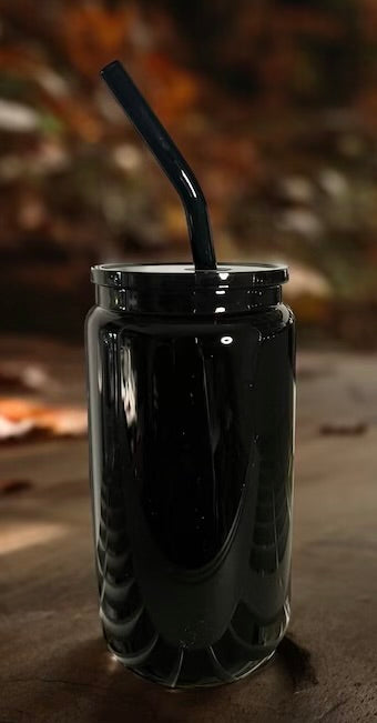 Black Glass 16 oz Tumbler