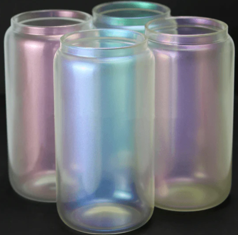 16oz. UV DTF Glass Tumbler- Iridescent Color